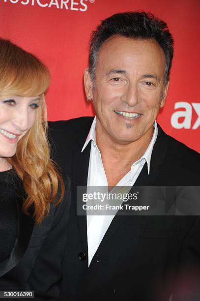 Singer Bruce Springsteen arrives at the 2013 MusiCares Person Of The Year Gala Honoring Bruce Springsteen held at the Los Angeles Convention Center.