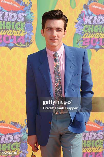 Actor Drake Bell arrives at Nickelodeon's 27th Annual Kids' Choice Awards, held at the Galen Center, USC.