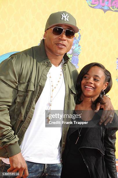 Actor Ll Cool J and guest arrives at Nickelodeon's 27th Annual Kids' Choice Awards, held at the Galen Center, USC.