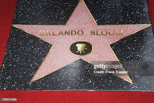 Actor Orlando Bloom Star on the Hollywood Walk of Fame.