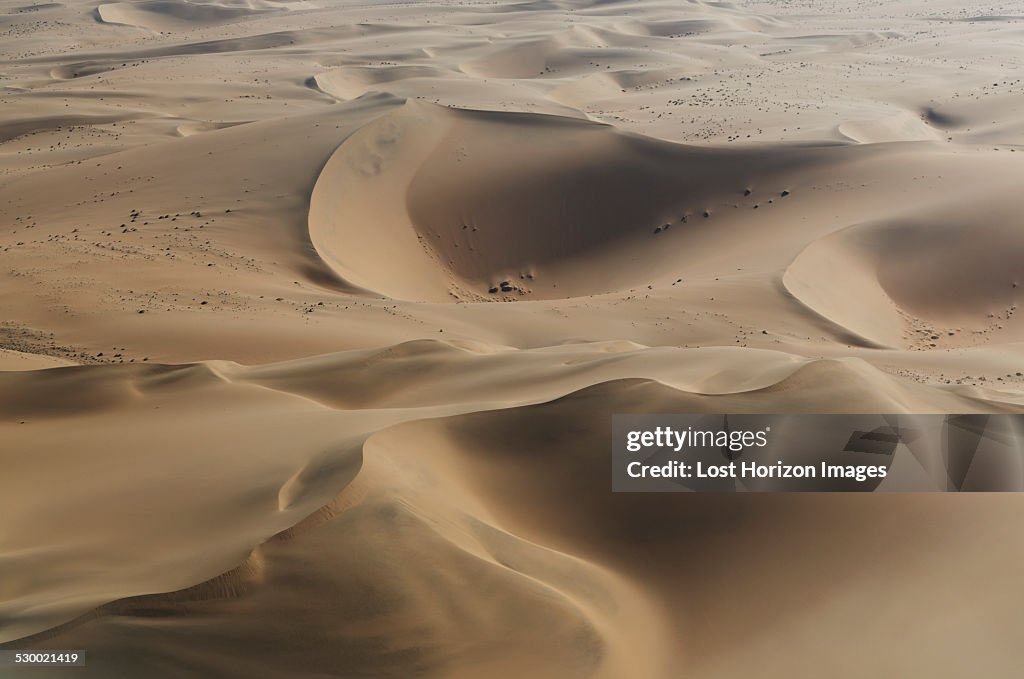 Aerial view of dunes, Namib Desert, Namibia