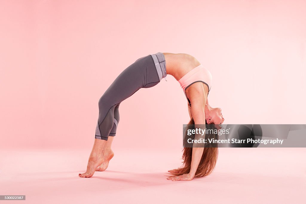 Woman practising yoga