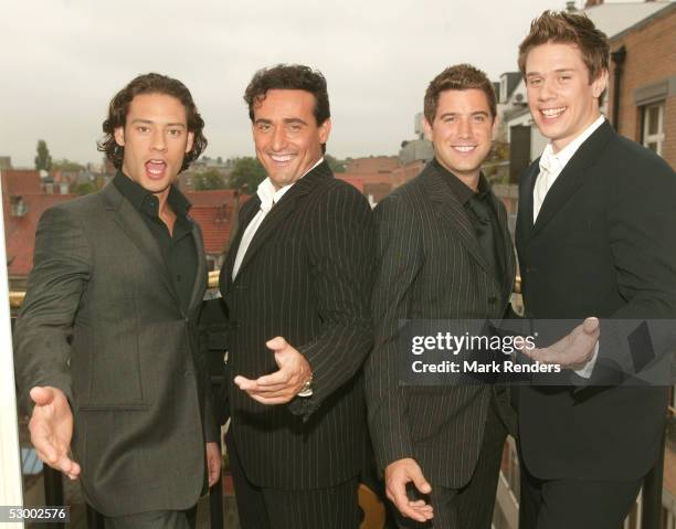 Music group Il Divo pose for a portrait in the Brussels Conrad hotel on May 30, 2005 in Brussels, Belgium.