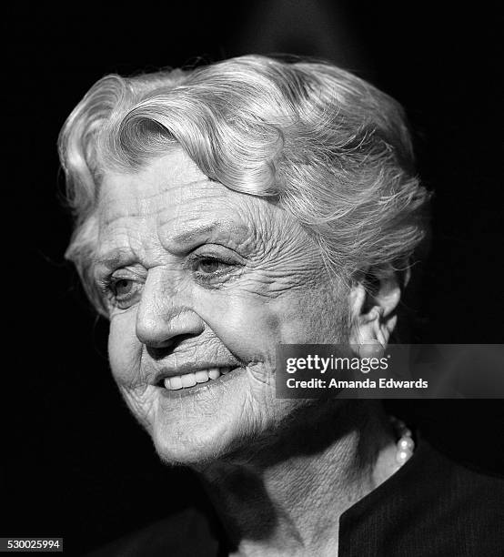 Actress Angela Lansbury arrives at the Academy's 25th Anniversary Screening of "Beauty And the Beast": A Marc Davis Celebration of Animation at the...