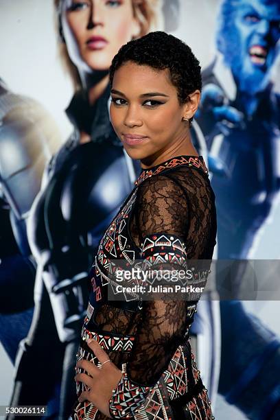 Alexandra Shipp attends a Global Fan Screening of 'X-Men Apocalypse' at BFI IMAX on May 9, 2016 in London, England..