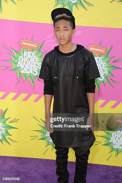 Actor Jaden Smith arrives at Nickelodeon's 26th Annual Kids' Choice Awards at USC Galen Center.