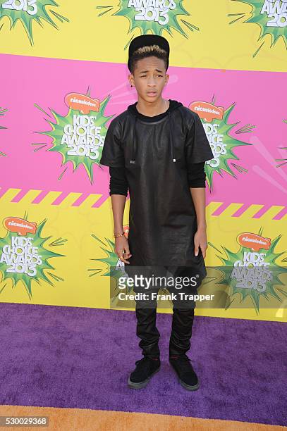 Actor Jaden Smith arrives at Nickelodeon's 26th Annual Kids' Choice Awards at USC Galen Center.