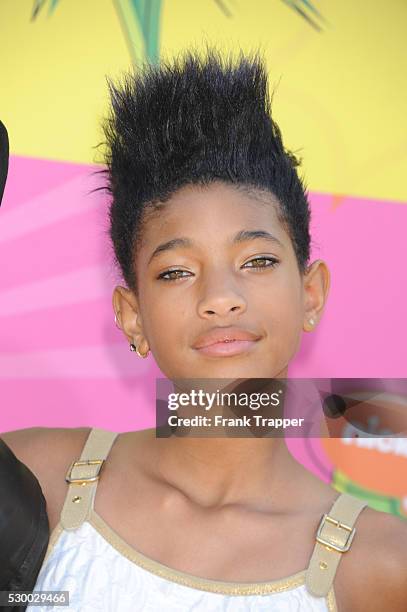 Actress Willow Smith arrives at Nickelodeon's 26th Annual Kids' Choice Awards at USC Galen Center.