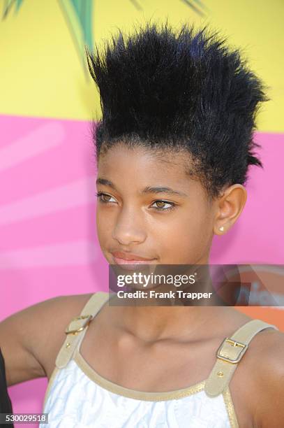 Actress Willow Smith arrives at Nickelodeon's 26th Annual Kids' Choice Awards at USC Galen Center.