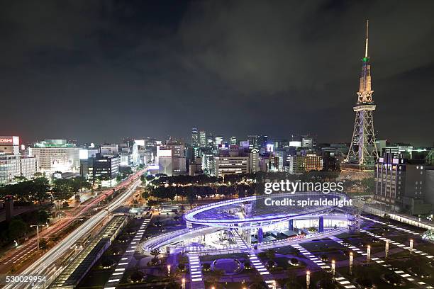 oasis21 & tv tower in nagoya - nagoya stock photos et images de collection