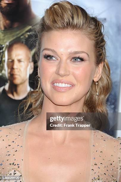 Actress Adrianne Palicki arrives at the premiere of G.I. Joe: Retaliation held at the Chinese Theater in Hollywood.