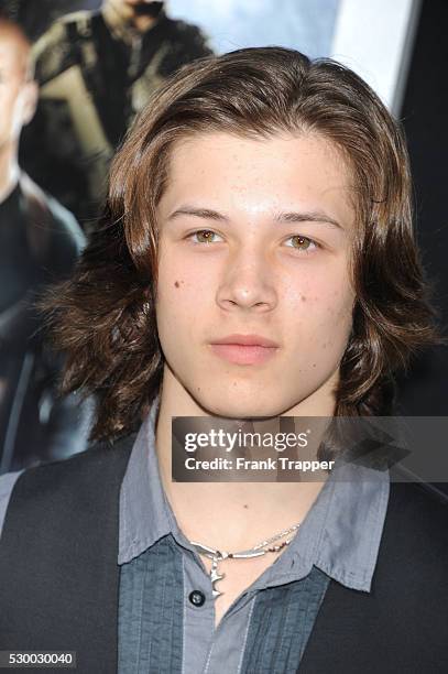 Actor Leo Howard arrives at the premiere of G.I. Joe: Retaliation held at the Chinese Theater in Hollywood.