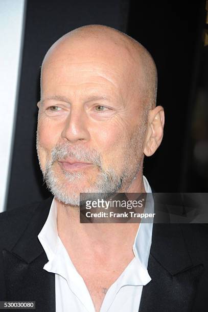 Actor Bruce Willis arrives at the premiere of G.I. Joe: Retaliation held at the Chinese Theater in Hollywood.