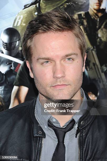 Actor Scott Porter arrives at the premiere of G.I. Joe: Retaliation held at the Chinese Theater in Hollywood.