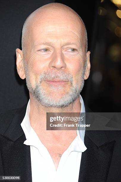 Actor Bruce Willis arrives at the premiere of G.I. Joe: Retaliation held at the Chinese Theater in Hollywood.