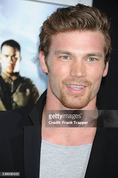 Actor Derek Theler arrives at the premiere of G.I. Joe: Retaliation held at the Chinese Theater in Hollywood.