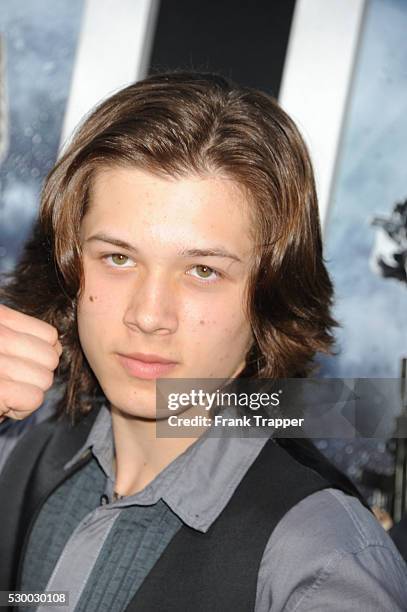 Actor Leo Howard arrives at the premiere of G.I. Joe: Retaliation held at the Chinese Theater in Hollywood.