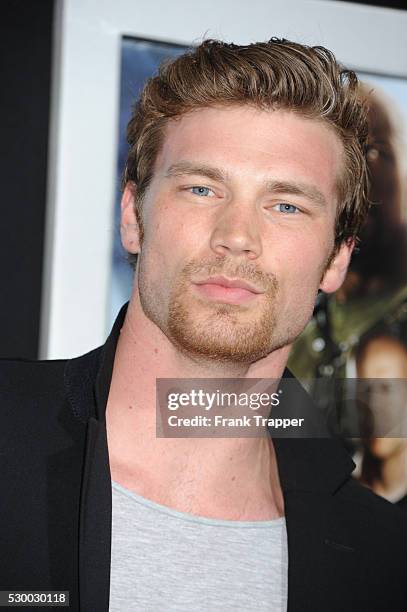 Actor Derek Theler arrives at the premiere of G.I. Joe: Retaliation held at the Chinese Theater in Hollywood.