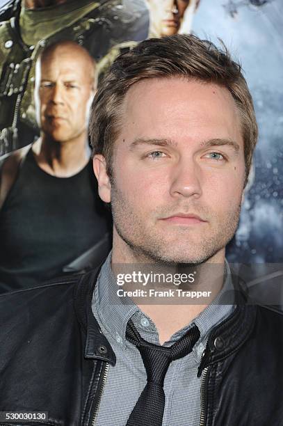 Actor Scott Porter arrives at the premiere of G.I. Joe: Retaliation held at the Chinese Theater in Hollywood.