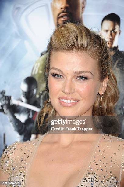 Actress Adrianne Palicki arrives at the premiere of G.I. Joe: Retaliation held at the Chinese Theater in Hollywood.