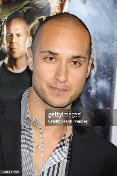 Actor Jaylen Moore arrives at the premiere of G.I. Joe: Retaliation held at the Chinese Theater in Hollywood.