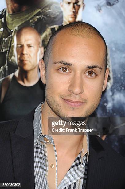 Actor Jaylen Moore arrives at the premiere of G.I. Joe: Retaliation held at the Chinese Theater in Hollywood.