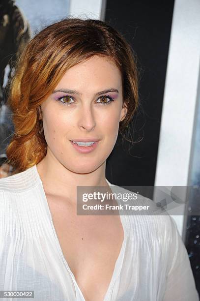 Actress Rumer Willis arrives at the premiere of G.I. Joe: Retaliation held at the Chinese Theater in Hollywood.