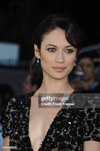 Actress Olga Kurylenko arrives at the premiere of Oblivion held at the Chinese Theater in Hollywood.