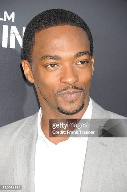 Actor Anthony Mackie arrives at the premiere of Pain & Gain held at the Chinese Theater in Hollywood.