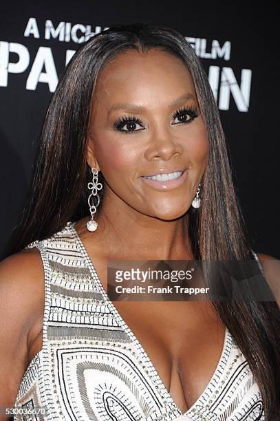 Actress Vivica A. Fox arrives at the premiere of Pain & Gain held at the Chinese Theater in Hollywood.