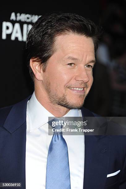 Actor Mark Wahlberg arrives at the premiere of Pain & Gain held at the Chinese Theater in Hollywood.