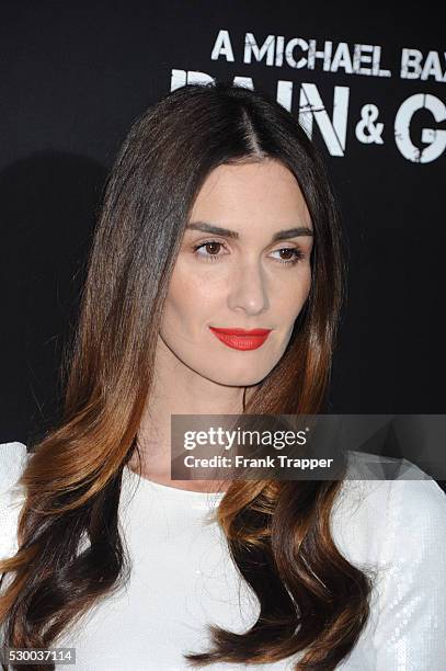 Actress Paz Vega arrives at the premiere of Pain & Gain held at the Chinese Theater in Hollywood.