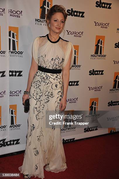 Actress Andrea Riseborough arrives at the15th Annual Hollywood Film Awards Gala presented by Starz, held at the Beverly Hilton Hotel.