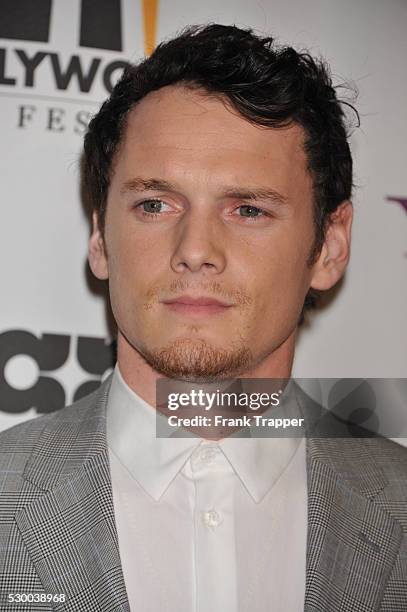 Actor Anton Yelchin arrives at the15th Annual Hollywood Film Awards Gala presented by Starz, held at the Beverly Hilton Hotel.