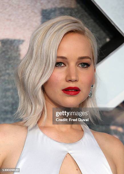 Jennifer Lawrence attends the "X-Men: Apocalypse" Global Fan Screening at BFI IMAX on May 9, 2016 in London, England.