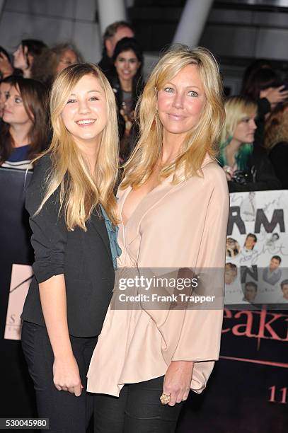 Actress Heather Locklear and daughter Ava arrive at the world premiere of "The Twilight Saga: Breaking Dawn Part 1" held at the Nokia Theater L.A....