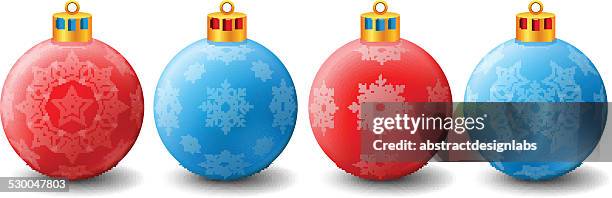 christmas baubles - blowing bubbles stock illustrations