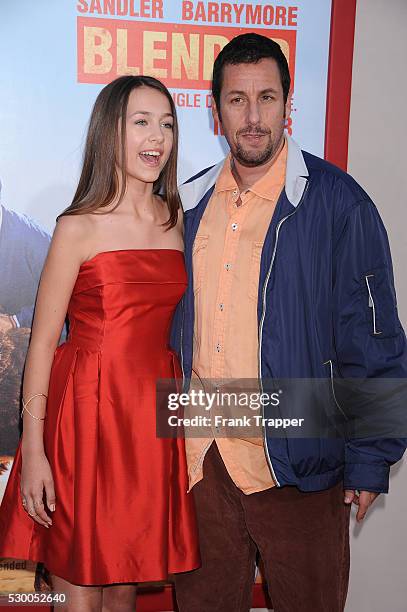 Actors Emma Fuhrmann and Adam Sandler arrive at the premiere of "Blended" held at the TCL Chinese Theater in Hollywood.