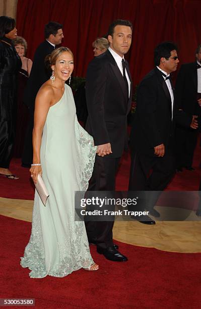 Jennifer Lopez and Ben Affleck arriving at the 75th Annual Academy Awards.