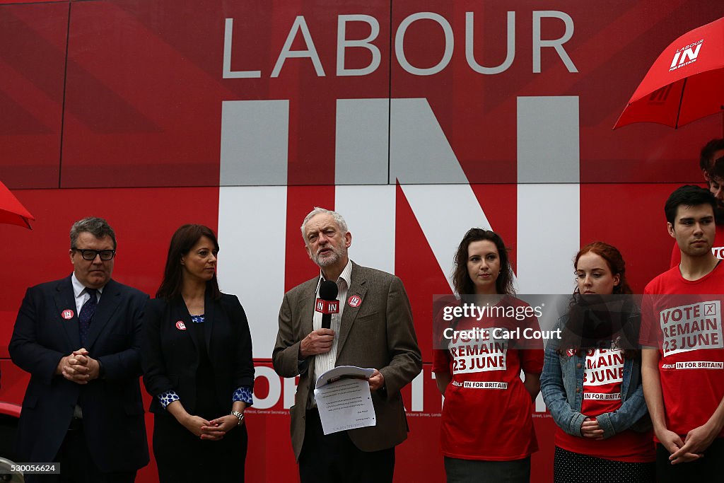 Jeremy Corbyn And Alan Johnson Launch The Labour In Battle Bus