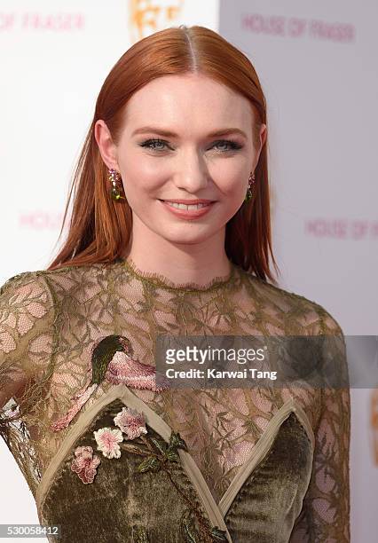 Eleanor Tomlinson arrives for the House Of Fraser British Academy Television Awards 2016 at the Royal Festival Hall on May 8, 2016 in London, England.