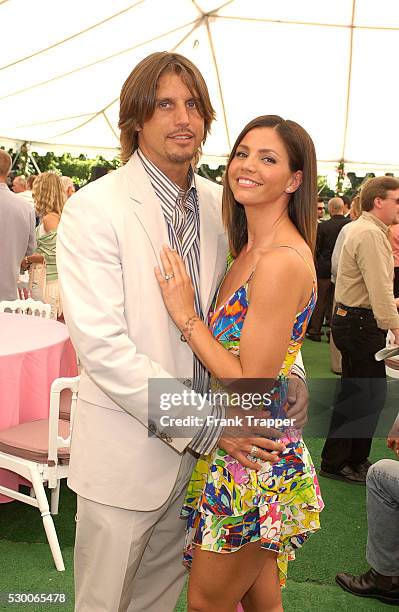 Charisma Carpenter and husband Damian Hardy at the "Playmate of the Year 2004" presentation. Carmella DeCesare was named Playboy's "Playmate of the...