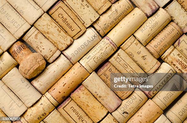 full frame of wine corks - wine corks stockfoto's en -beelden