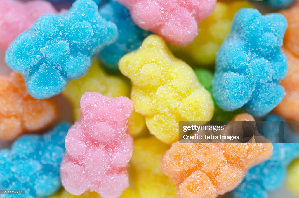 Close-up of gummy bears