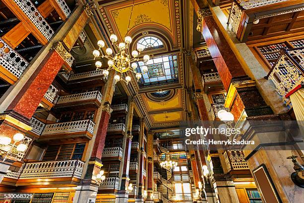 usa, iowa, des moines, old library in iowa state capitol  - 迪莫伊 愛荷華州 個照片及圖片檔