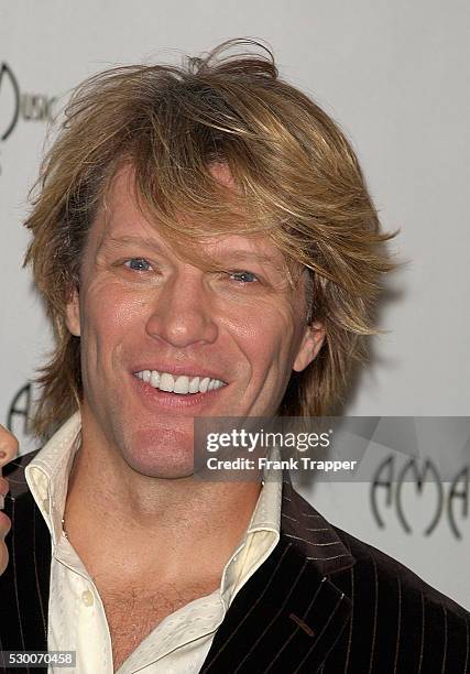 Singer Jon Bon Jovi in the press room at the 32nd annual American Music Awards held at the Shrine Auditorium.