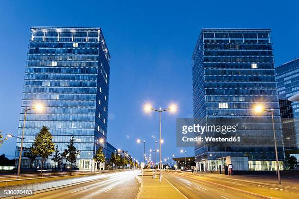 Luxembourg, Luxembourg City, Porte de l'Europe by night