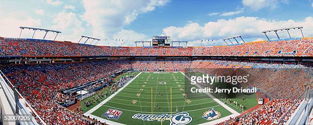 Panorama view of Pro Player Stadium during a game bewteen the Buffalo Bills v Miami Dolphins on December 5, 2004 at Miami, Florida.