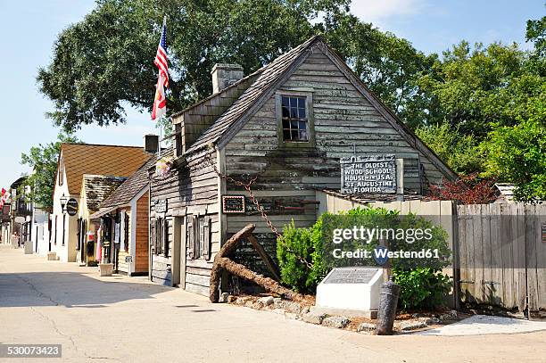 usa, florida, st. augustine, old wood school - st augustine florida stock pictures, royalty-free photos & images