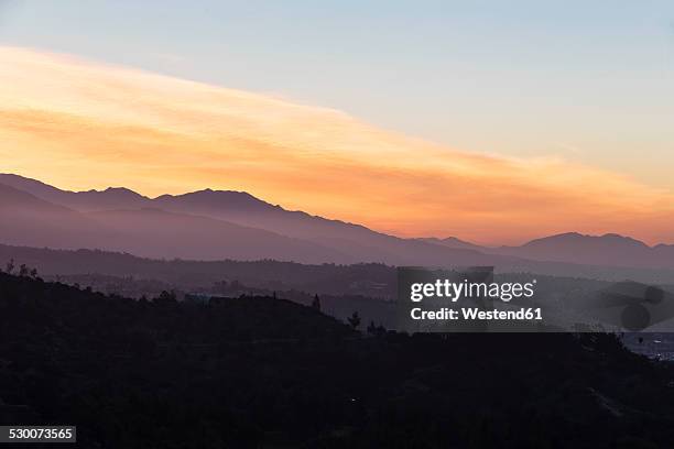 usa, california, los angeles, hollywood hills in the morning - hollywood hills foto e immagini stock